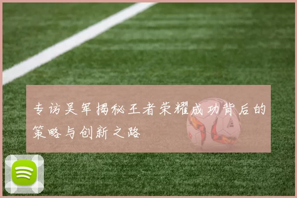 专访吴军揭秘王者荣耀成功背后的策略与创新之路
